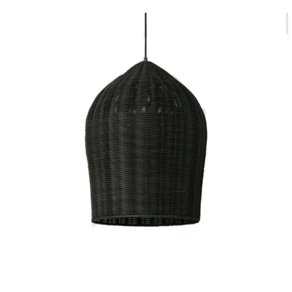 Threshold Rattan Dome Pendant Lamp Black Finish - Open Box